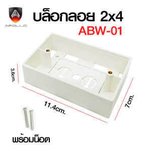 Apollo บล็อกลอย 2x4 หน้ากากแลน RJ45 Outlet แจ็คแลนตัวเมีย CAT5E CAT6 อุปกรณ์เชื่อมต่อ สายเคเบิ้ล ส่งจากไทย