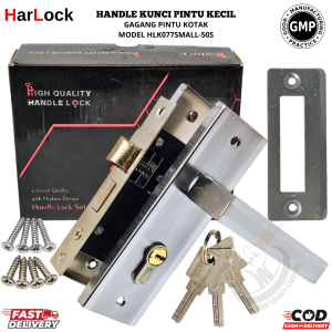 HarLock Set Handle Kunci Pintu Kamar Besi Tahan Karat dengan Keyless Lock - Asli