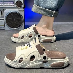 SEASOO รองเท้าแตะผู้ชายรองเท้าแตะกันลื่นรองเท้าแตะผู้ชายแฟชั่นฤดูร้อน 5 ซม.พื้นกันลื่นหนา