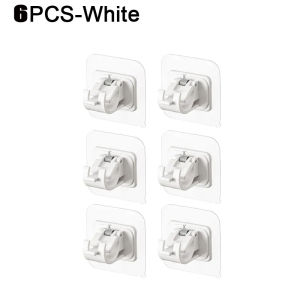 【ON SALE】10PCS Nail-Free Adjustable Curtain Rod Holder Clamp Hooks Self Adhesive Curtain Hanging Rod Brackets Self-adhesive Hook Curtain Rod Bracket Holders Hanging Wall Curtain Clamp Shower Curtain Hooks