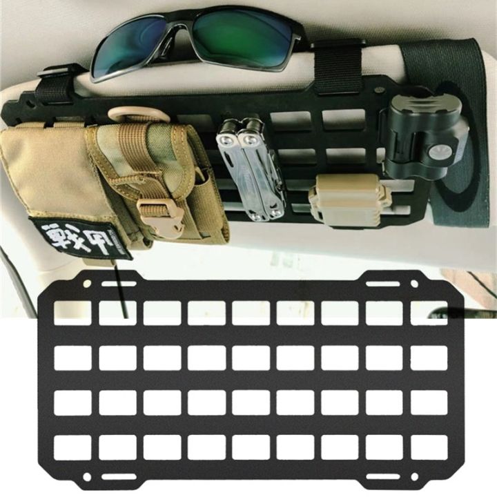 Vehicle Tactical Rigid Molle Panel Storage Car Sun Visor Organizer