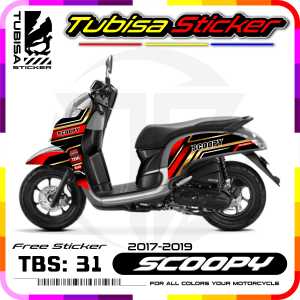 Sticker Striping Variasi Scoopy New 2017/2020 - Decal Stiker Variasi Motor Scoopy New. TBS.31