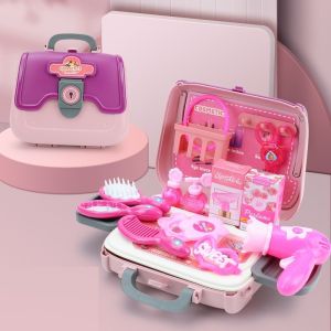 Mainan Anak Perempuan Tas Makeup ORNAMENTS HAND BAG COSETICS Make Up 2in1 Koper Tas Beauty