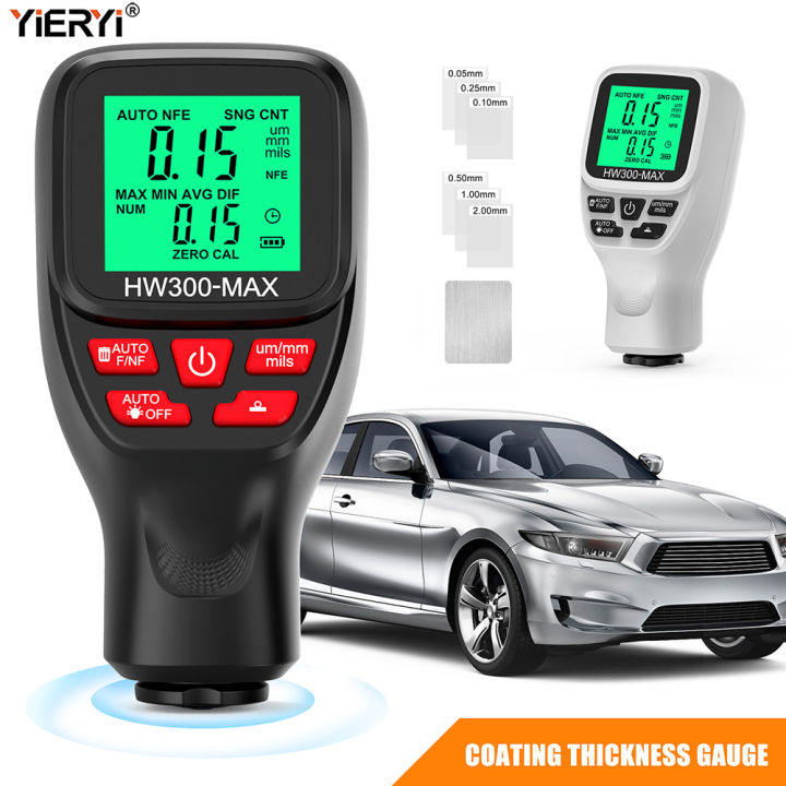 Yieryi Coating Thickness Gauge Digital Paint Coating Thickness Tester ...