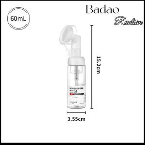 Badao 1PCS 30 60 100 150ml Empty Froth Foaming Pump Bottle With Silicone Brush Head Press Type Face Cleaning Foam Bottles