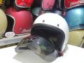 HELM BOGO RETRO CLASSIC DEWASA CAT WARNA PUTIH. 