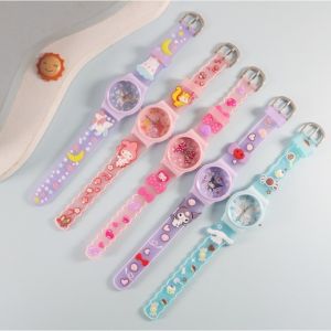 Cute Cartoon Sanrio Kuromi My Melody Cinnamoroll Kids Watch Fashion Silicone Sports Watch for Students Kids Gifts Toy