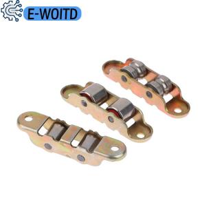 E-WOITD 80 Type Flat Groove Double Wheel Metal Slide Doors Window Pulley Support Bottom Sliding Roller Track Hardware Accessories