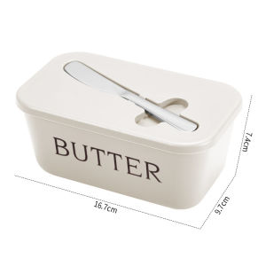 I know Large Capacity Food-Grade PP Butter Box with Knife | Cheese Storage Container for Fridge | Butter Dish