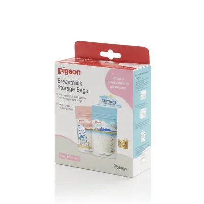 Pigeon Breast Milk Storage Bags 25pc - Animals Design