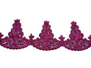 RENDA BORDIR ROLL MOTIF GUNUNG GUNTUR LEBAR 10 CM