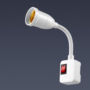 Universal Lamp Base LED Bulb Plug Socket Lamp Bulb Extension Holder with Switch Base