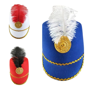Honor Guard Knight Hat for Men Elegant Adult Trilby Felt Church Knight Hat with Feather Decors Taking Photo Supplies