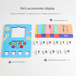 POUKL Education Cognition Alphabet Learning Building Blocks Wooden Alphabet Classification Letter Recognition Toy Early Education DIY Puzzle Educational Toy Girls