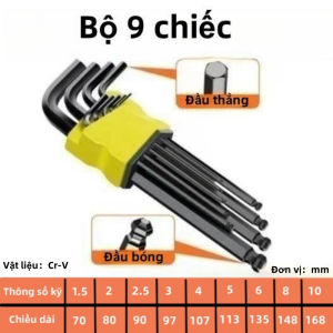 [HCM] Bộ lục giác Đa năng Giác Độ cứng cao Cr-V bộ lục giác bông mini1.5-10mm -Joyee