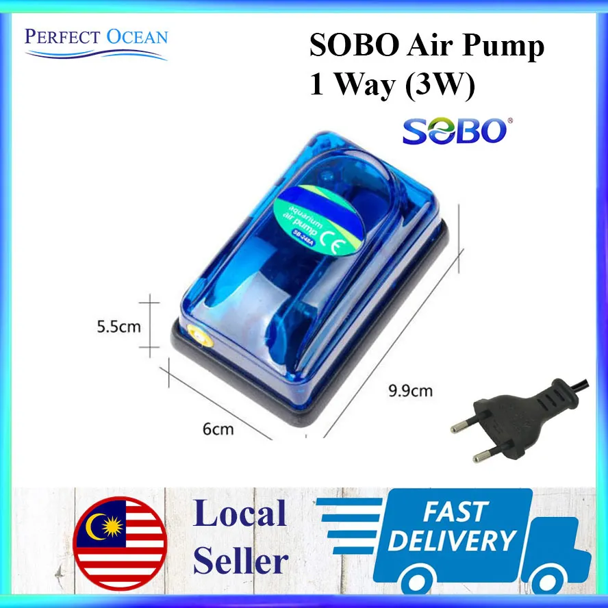 Sobo Aquarium Air pump 1, ways Fish Tank Oxygen Pump 🌊READY