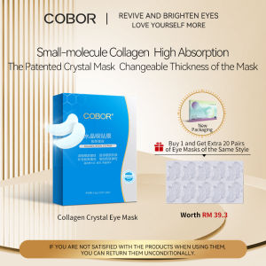 COBOR Eye Mask Double Protein Crystal Eye Patch Dilutes Fine Lines Crows Feet Tightens Eye Area Hydrating Moisturizes Improves Panda Eyes Niacinamide Retinol 10pairs/box