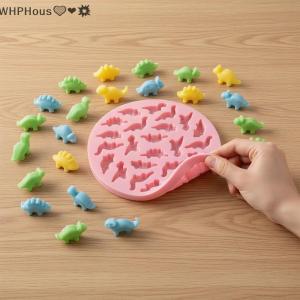 WP💓💛💖 Dinosaur Silicone Mould 3D Cute Dinosaur Shape Fondant Cake Chocolate Mold for Kids DIY Baking Party Decorations