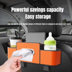 Organizer Detachable Seat Back Storage Waterproof Strong Load-bearing Capacity Durable Leather