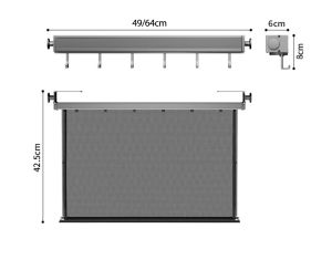 【SG Next Day Delivery】Telescopic invisible folding Aluminum Clothes Drying Rack Punch-free Balcony Railing Space Aluminum Drying Net Indoor and Outdoor Window Drying Net
