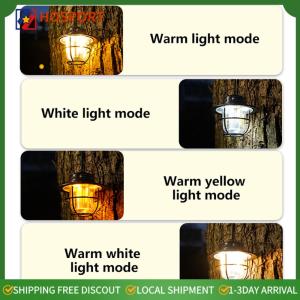 【HOSPORT】 LED Camping Lamp Stepless Dimming 200LM Warm Light for Hiking Fishing Emergency