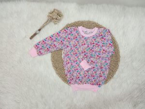 Sweater Wol Perancis Motif Floral Anak Perempuan Usia 1-9 Tahun