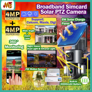 LS VISION 4MP 4G 4K HD SIM card CCTV Solar Camera Powered Security IP Human Track Colorful Night Vision IP66 Waterproof