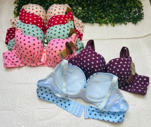 BH BRA Wanita / Bra Busa Tebal Motif Kotak /  Bra Kawat Renda / Bra Poliester Kait 3 / Size 34-40 / Realpicture