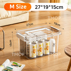 TMOP Transparent Stackable Storage Box With Lid Dustproof Organizer For Snacks Toys Books Clothes Space Saving Wardrobe
