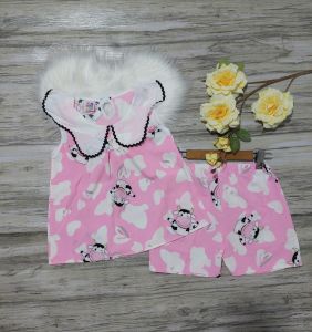 Bộ đồ bé gái chất lanh lụa mềm mịn từ 19-23kg đồ bé gái đồ ngủ bé gái đồ mặc nhà thời trang trẻ em NOVA Shop