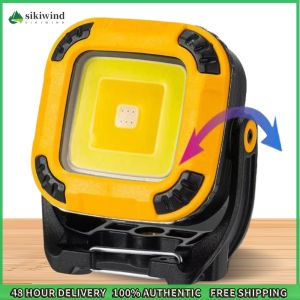 Sikiwind Portable LED Work Light Rotatable USB Rechargeable Lamp with Hook Magnetic Flashlight