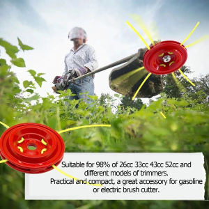 Melo home Mower Head Mower Aluminum Grass Trimmer Head for Brush Cutter Strimmer Replacement Parts Cutter Lawn Mower