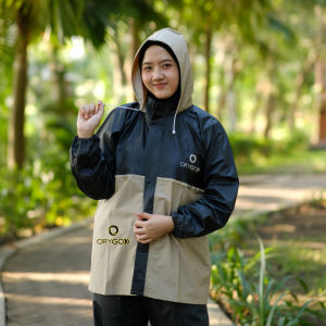 JAS HUJAN RAINCOAT Pria Wanita Terbaru By ORYGO Anti Rembes Original Mocca