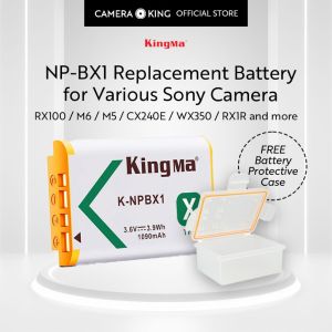 [KingMa] NP-BX1 Replacement Battery for Sony Cameras RX100 / M6 / M5 / M4 / M3 / M2 / CX240E / WX350 / RX1R and more using BX1 Type Batteries