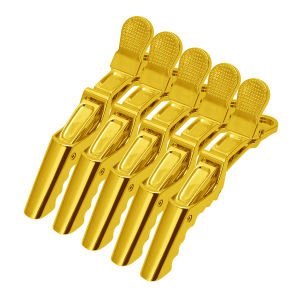 5PCS Plating Hairpin Female Clip Headdress Makeup Bangs Clip Barber Hair Clip Long Mouth Professional Salon Tools Hairdresser