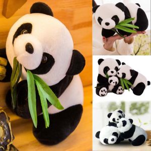 9~40cm Super Cute Stuffed Kid Animal Soft Plush Panda Present Kneeling Sitting Panda Doll Toy Birthday Christmas Baby Gifts h260702