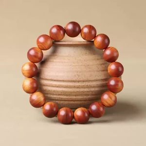 Taihang aged Chinese cypress bracelet 2.0 Single-loop red oil cross-pattern translucent prayer beads with high oil content 0.8 Buddha Beads 108 Piece