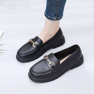 New arrival casual footwear  fashionable loafers Korean women shoes hotnoon Girl Walking Shoes Slipon Decor Comfort Active
