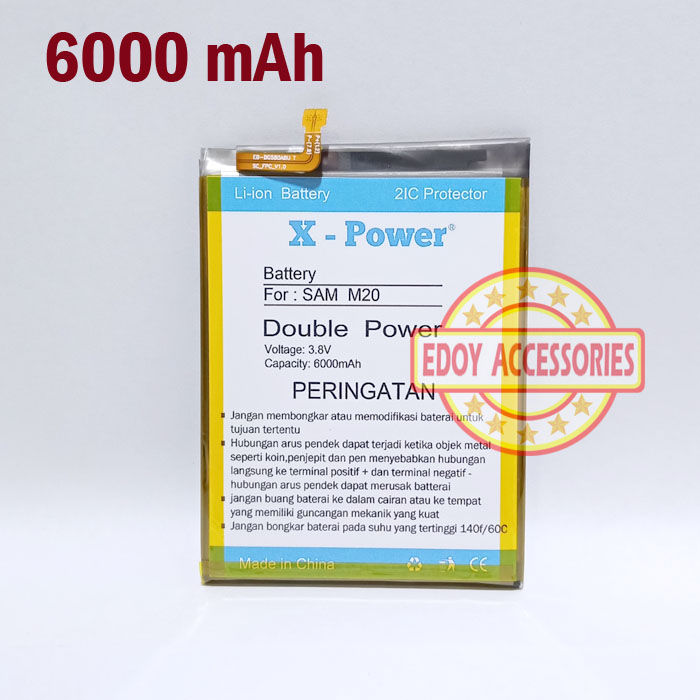 Batre Samsung Galaxy M20 M205G Double Power Batu Baterai Battery