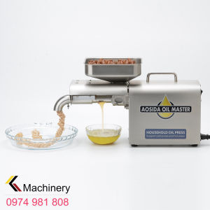Máy ép dầu mini dùng cho gia đình GD-09/888A chuyên ép dầu thực vật như: lạc đậu nành mè v.v… năng suất 3 – 6 kg dầu/giờ