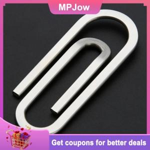 【MPJow】 Stainless Steel Slim Pocket Money Clip Wallet Metal Steel Bill Clip Clamp Folder Clip Cash ID Credit Card Money Holder