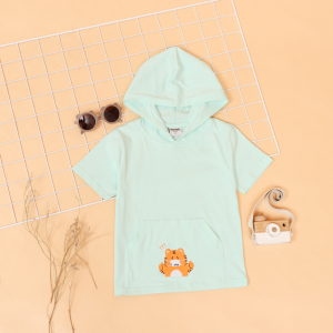 Kaos Hoodie Anak laki laki cowok dan perempuan tangan pendek premium 2 - 8 tahun Model VALEN by HANHEL