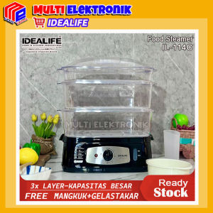 Food Steamer Idealife - Pengkukus Makanan IL114C / IL-114C Kapasitas Besar 25L (3 Layer)