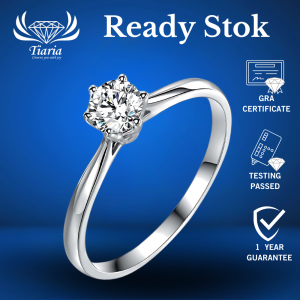 Ready Cincin Berlian Moisanit /zircon 2-3gram 9K Gold (White) plated Silver & Titanium Silver BEA15