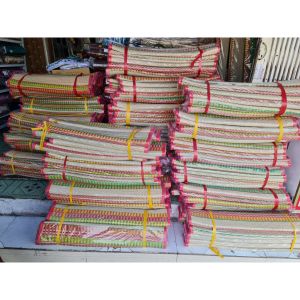 Chiếu cói (chiếu lát) chiếu lác cao cấp ngũ sắc màu tươi sáng chắc chắn hiệu Thái Bình.