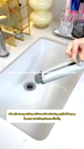 Cây lau nhà mini tự vắt đa năng tích hợp gạt nước và bản chải nhỏ gọn sạch mọi ngóc ngách
