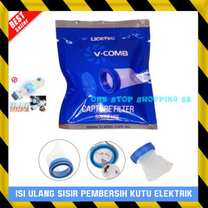 FILTER REFILL SARINGAN ISI ULANG SISIR SERIT KEREP VAKUM VACUM VACUUM ANTI SEDOT PENYEDOT PENGHISAP PENGHILANG PEMBASMI TELUR KUTU RAMBUT KEPALA BULU HEWAN ANJING KUCING CAT DOG V-COMB VCOMB ELEKTRIK ELECTRIC LICE COMB REMOVER LISTRIK MURAH ORIGINAL KUAT