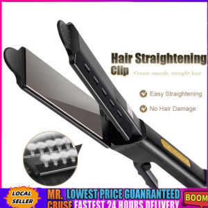 Professional Hair Straightener Catokan Rambut Four-gear Temperature Adjustment Ceramic Tourmaline Ionic Flat Iron Hair Straightener for Women Widen Panel CATOKAN GENTENG KERITING GERIGI CATOK TEMPERATUR SUHU