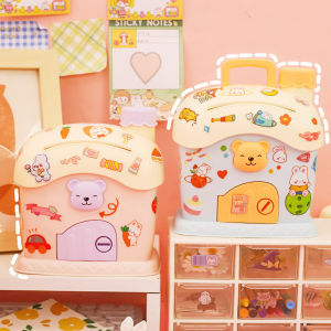 Kids Creative DIY Money Banking Toys Piggy Bank Money Saving Pot Coin Banks Coin Box with Lock Key Christmas Gift Toy for Girl