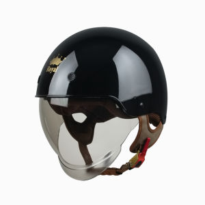 [NHÀ SẢN XUẤT] [ĐEN BÓNG] Mũ Bảo Hiểm Nửa Đầu Kính Âm Royal Helmet M239 Trơn Hàng Chính Hãng Bảo Hành 1 năm